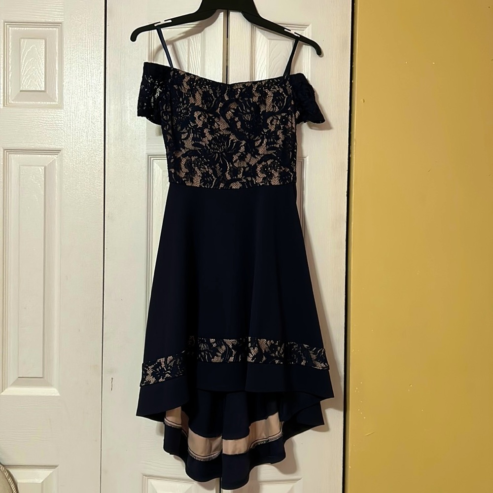 Navy blue dress High low size 1